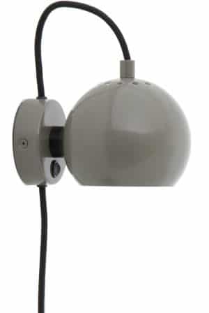 FRANDSEN BALL GLOSSY WARM GREY VÆGLAMPE