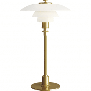 LOUIS POULSEN PH 2/1 METALLISERET MESSING BORDLAMPE