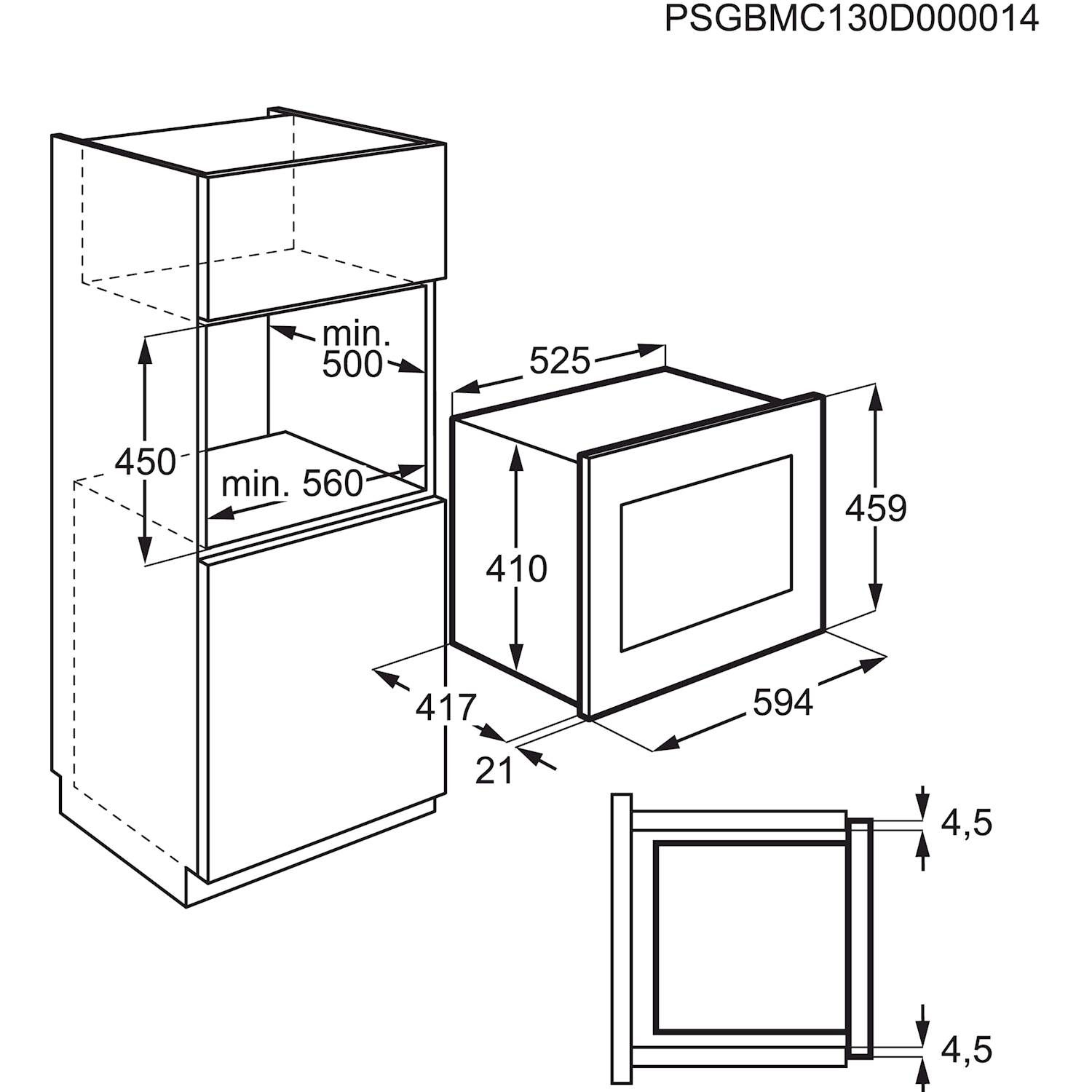Electrolux Indbygningsmikroovn KMFD264TEK - Billede 9