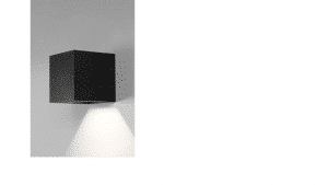 LIGHT-POINT CUBE XL DOWN D15 LED SORT VÆGLAMPE