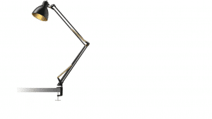 NORDIC LIVING ARCHI T2 SORT/GULD BORDLAMPE
