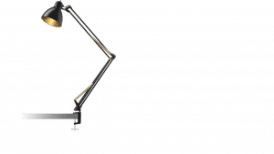 NORDIC LIVING ARCHI T1 JUNIOR SORT/GULD BORDLAMPE