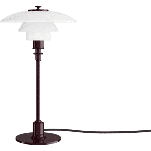 LOUIS POULSEN PH 2/1 GLOSSY BURGUNDY BORDLAMPE